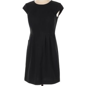 Ann Taylor LOFT Petite Cap Sleeve Sheath Dress, Black, Mini Dress, 4P